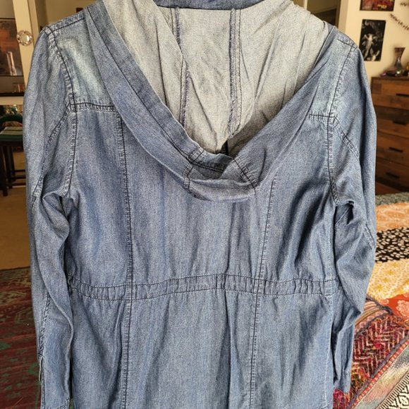 Cavalini Denim Collection Blue Jacket (w/ Hood) Size Small - Picture 2 of 6